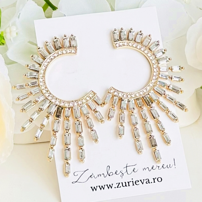 Cercei Eleganti Cristale XL, Cercei Dama, Bijuterii Femei [5]