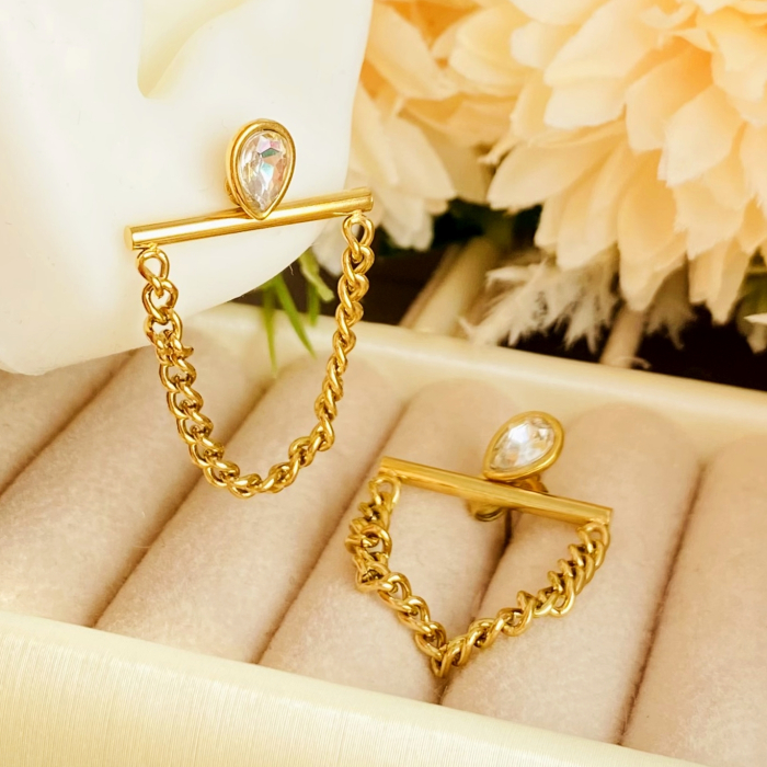 Cercei 2 in 1 Eleganti - Otel Inoxidabil, Cercei Surub, Cercei Dama, Bijuterii Inox [5]