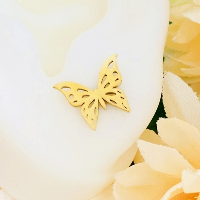 Cercei Mini Fluturi - Otel Inoxidabil, Cercei Surub, Cercei Dama, Bijuterii Inox [2]