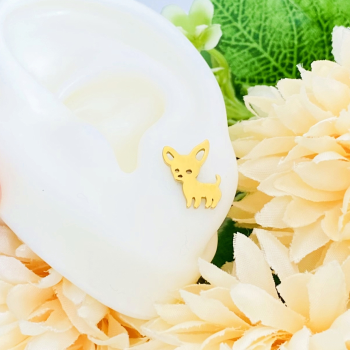 Cercei Mini Catelusi - Otel Inoxidabil, Cercei Surub, Cercei Dama, Bijuterii Inox [7]