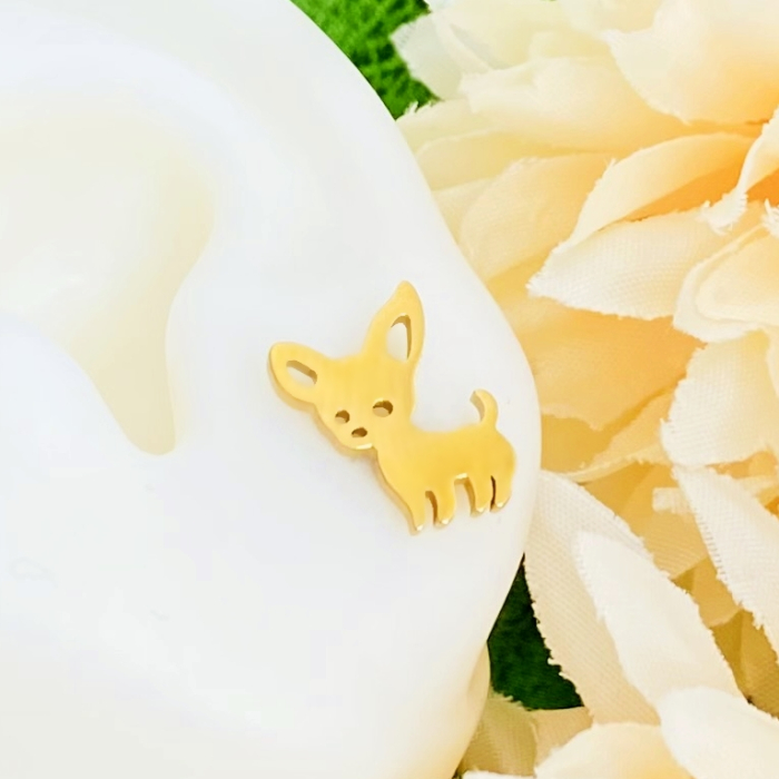 Cercei Mini Catelusi - Otel Inoxidabil, Cercei Surub, Cercei Dama, Bijuterii Inox [6]