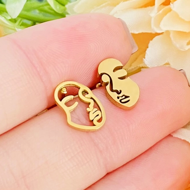 Cercei Mini Faces - Otel Inoxidabil, Cercei Surub, Cercei Dama, Bijuterii Inox [6]