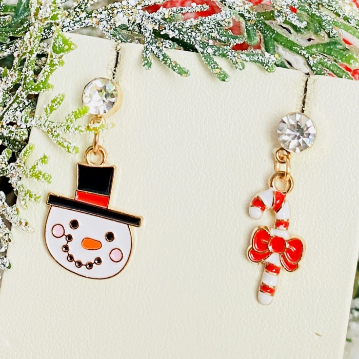 Cercei Om Zapada Candy Cane, Cercei Craciun Secret Santa, Cercei Dama [4]