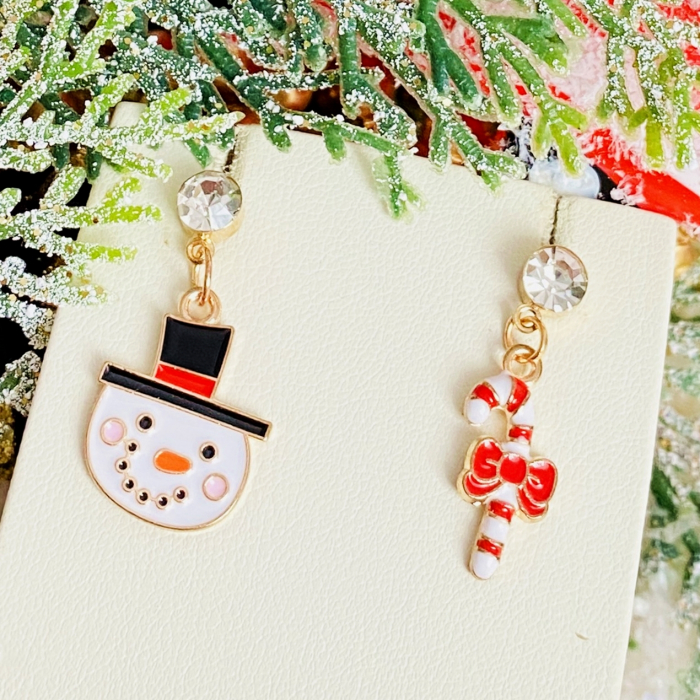 Cercei Om Zapada Candy Cane, Cercei Craciun Secret Santa, Cercei Dama [6]
