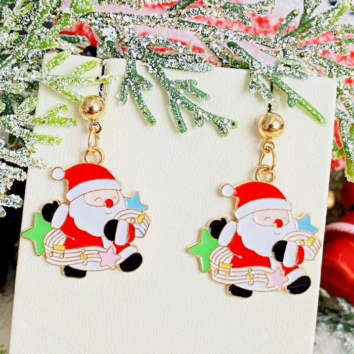 Cercei Mos Craciun Stele, Cercei Craciun Secret Santa, Cercei Dama [4]