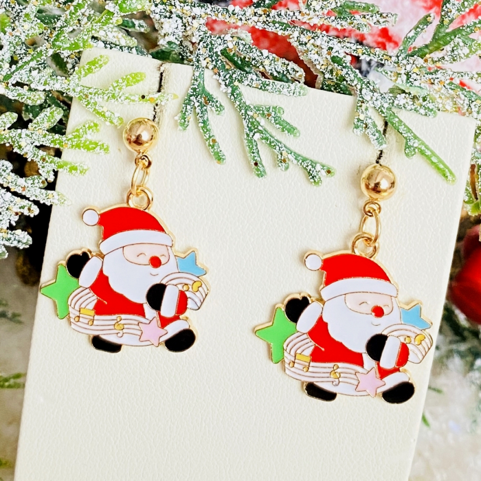 Cercei Mos Craciun Stele, Cercei Craciun Secret Santa, Cercei Dama [7]