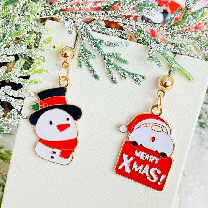 Cercei Mos Craciun Om Zapada Grasut, Cercei Craciun Secret Santa, Cercei Dama [6]