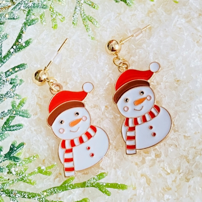 Cercei Om Zapada Caciula Rosie, Cercei Craciun Secret Santa, Cercei Dama [7]