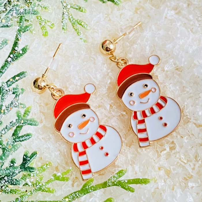 Cercei Om Zapada Caciula Rosie, Cercei Craciun Secret Santa, Cercei Dama [6]