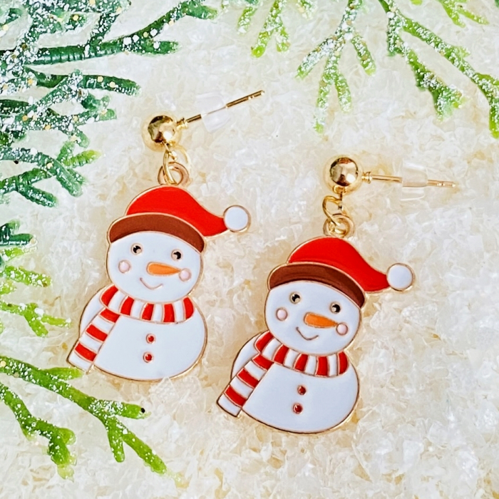Cercei Om Zapada Caciula Rosie, Cercei Craciun Secret Santa, Cercei Dama [2]