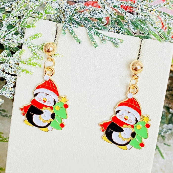 Cercei Pinguini Brad Craciun, Cercei Craciun Secret Santa, Cercei Dama [6]