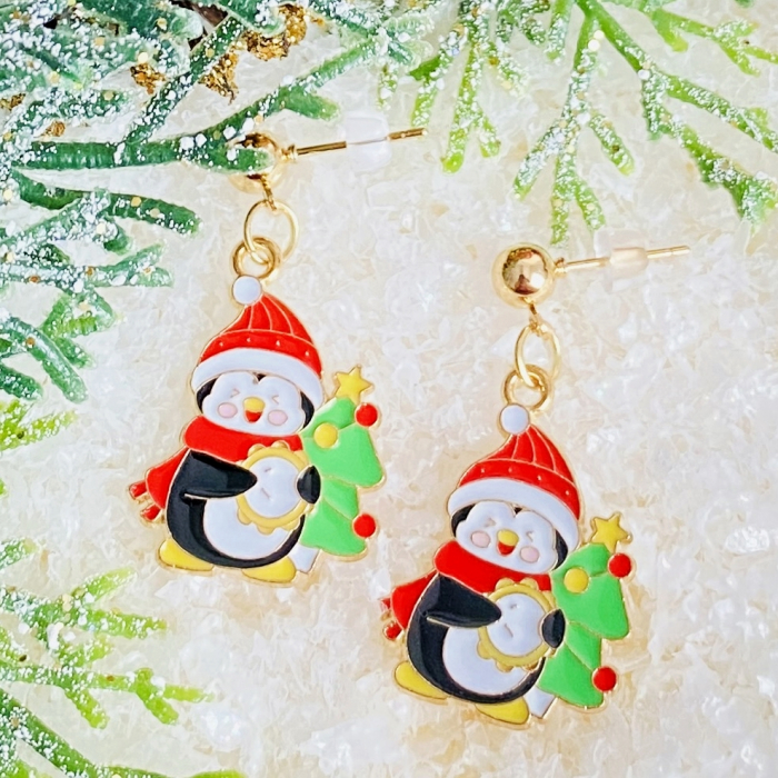 Cercei Pinguini Brad Craciun, Cercei Craciun Secret Santa, Cercei Dama [5]