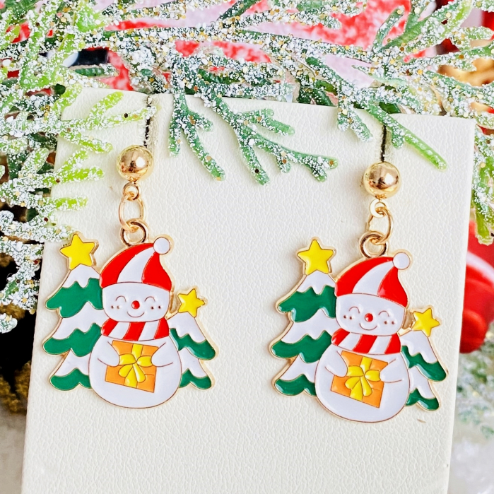 Cercei Om Zapada Brad Craciun, Cercei Craciun Secret Santa, Cercei Dama [3]