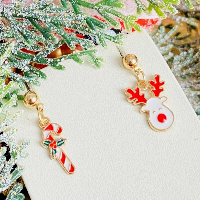 Cercei Ren Candy Cane, Cercei Craciun Secret Santa, Cercei Dama [4]