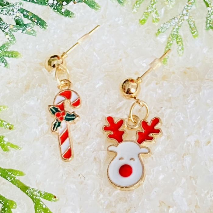 Cercei Ren Candy Cane, Cercei Craciun Secret Santa, Cercei Dama [3]