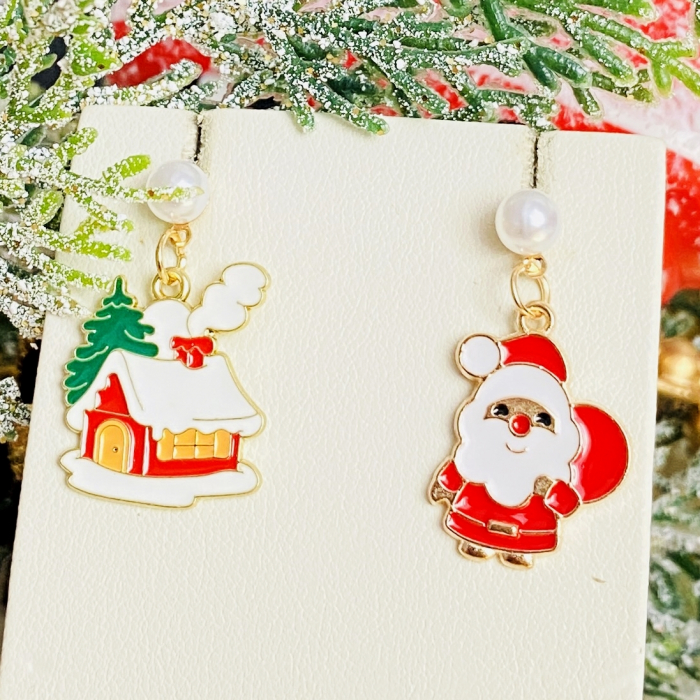 Cercei Mos Craciun Casuta, Cercei Craciun Secret Santa, Cercei Dama [3]