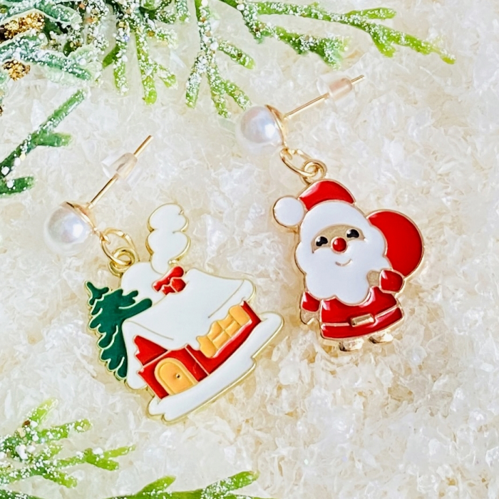Cercei Mos Craciun Casuta, Cercei Craciun Secret Santa, Cercei Dama [4]
