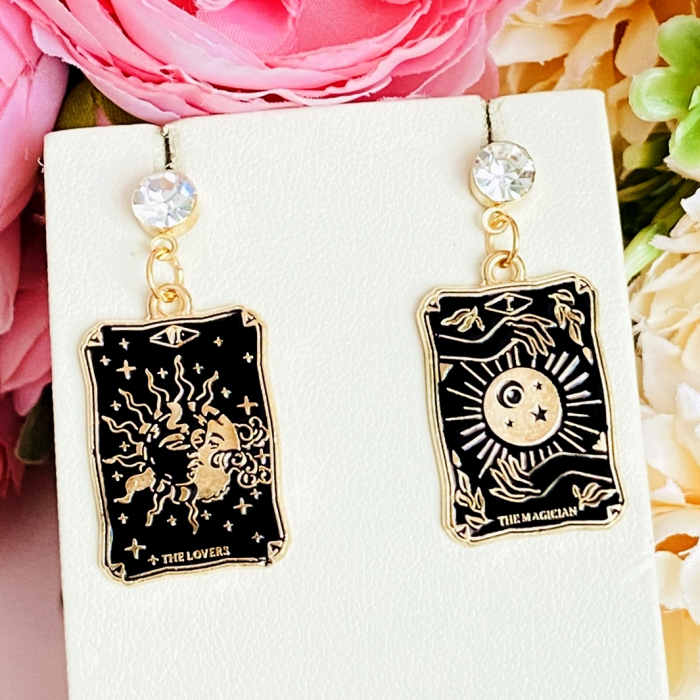 Cercei Tarot Luna Soare, Cercei Dama, Bijuterii Femei [3]