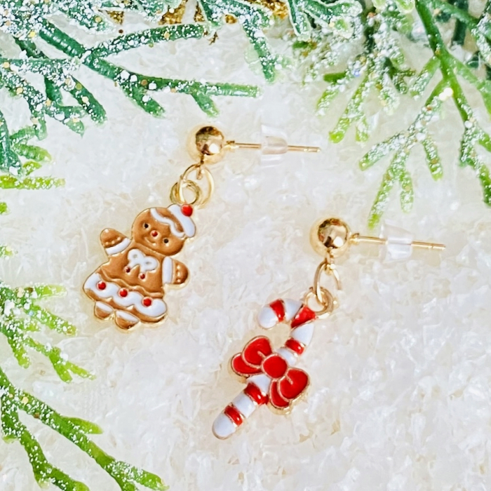 Cercei Turta Dulce Candy Cane, Cercei Craciun Secret Santa, Cercei Dama [3]