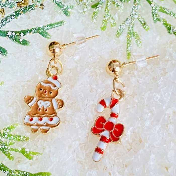 Cercei Turta Dulce Candy Cane, Cercei Craciun Secret Santa, Cercei Dama [6]