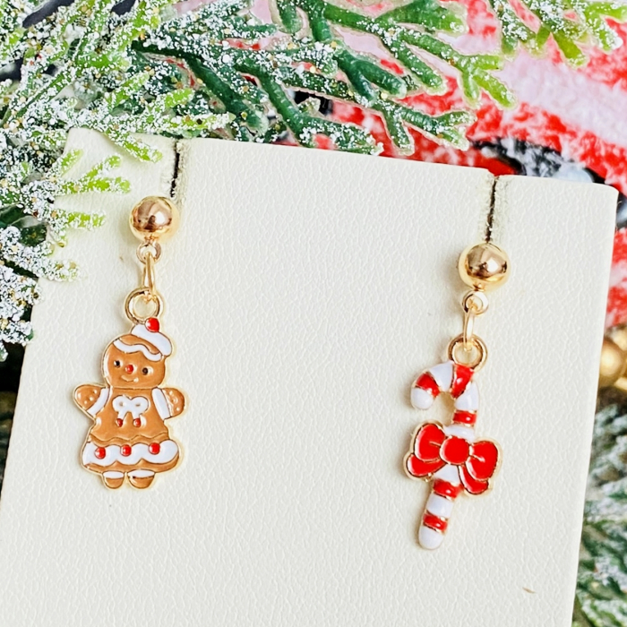 Cercei Turta Dulce Candy Cane, Cercei Craciun Secret Santa, Cercei Dama [4]