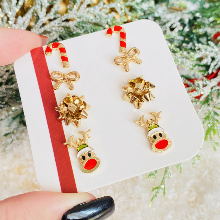 Cercei Ren Candy Cane Craciun, Cercei Secret Santa, Cercei Dama [2]