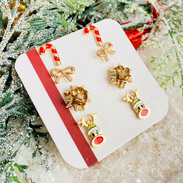 Cercei Ren Candy Cane Craciun, Cercei Secret Santa, Cercei Dama [3]
