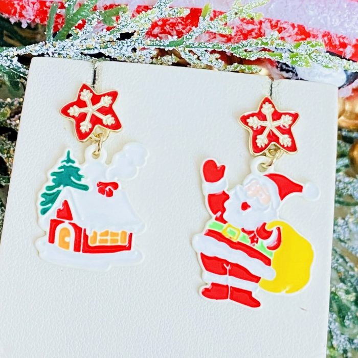 Cercei Casuta & Mos Craciun, Cercei Secret Santa, Cercei Dama [4]