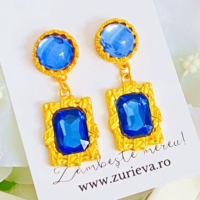 Cercei Serenity - Albastru, Cercei Dama, Bijuterii Femei [2]