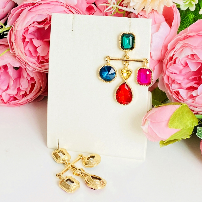 Cercei Lungi Cristale Colorate, Cercei Dama, Bijuterii Femei [9]