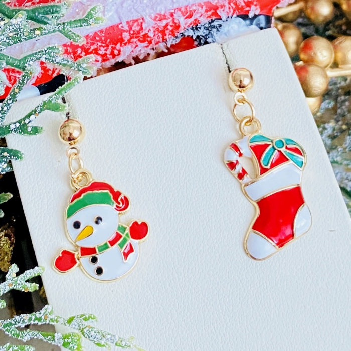 Cercei Om Zapada Soseta, Cercei Craciun Secret Santa, Cercei Dama [6]