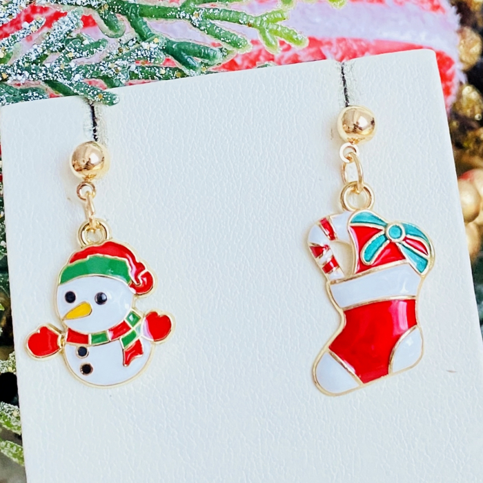 Cercei Om Zapada Soseta, Cercei Craciun Secret Santa, Cercei Dama [3]