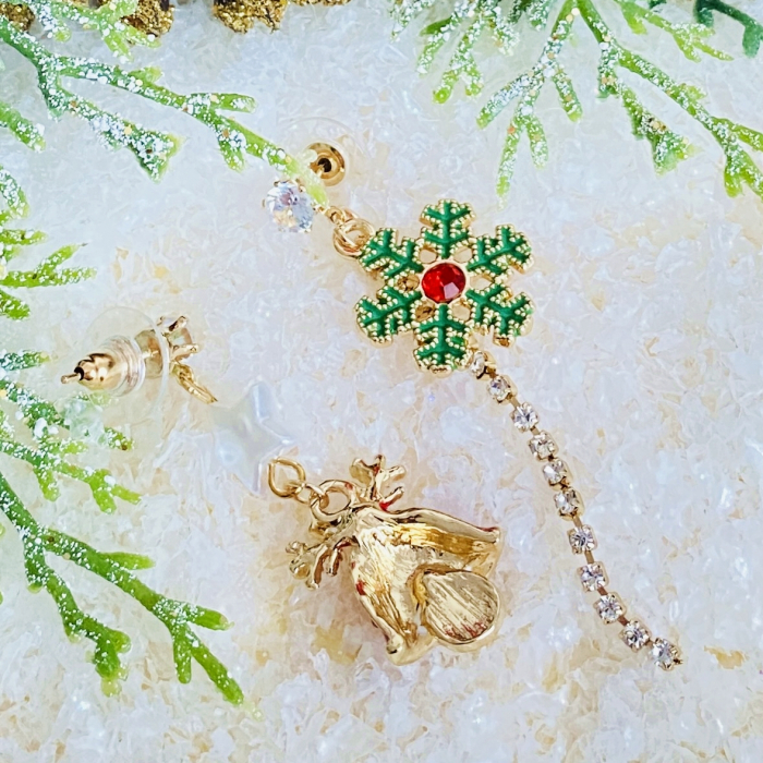 Cercei Asimetrici Fulg Nea & Caciula, Cercei Secret Santa, Cercei Dama [5]