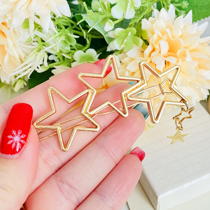 Clama Stele Aurii, Agrafa de Par, Accesorii Par, Clama metal [3]