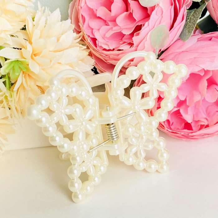 Clama Par Alba Fluture Flori, Accesorii Par, Clame de Par [4]