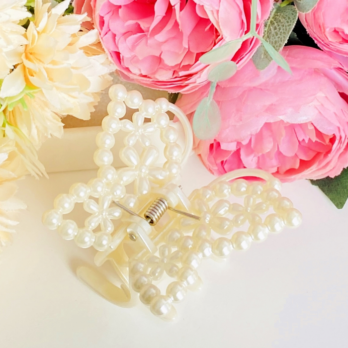 Clama Par Alba Fluture Flori, Accesorii Par, Clame de Par [2]