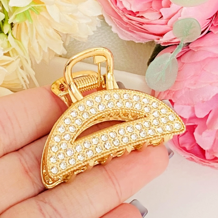 Clama Par Aurie Mini - Trapez Cristale, Accesorii Par, Clame de Par [2]