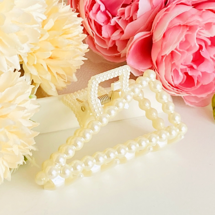 Clama Par Triunghi Alb, Agrafa de Par, Accesorii Par, Clame Par [4]