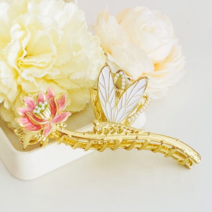 Clama Par Floare & Libelula, Accesorii Par, Clama Flori [6]