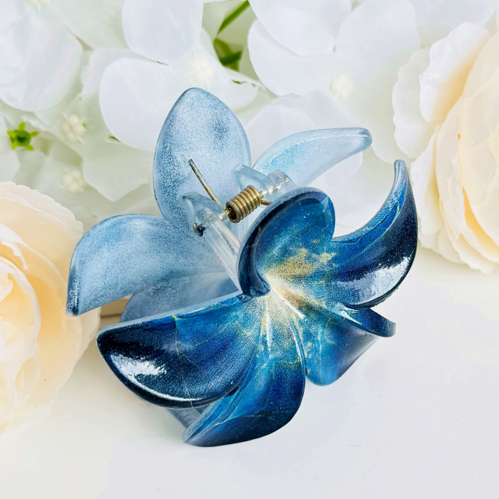 Clama Par Floare Albastra, Accesorii Par, Clama Flori [5]