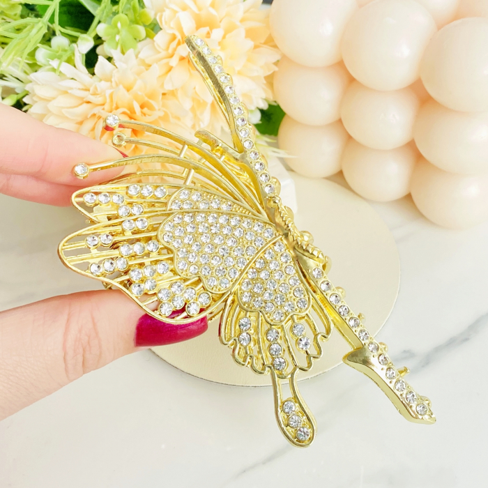 Clama Par Fluture Cristale, Accesorii Par, Clama Metal [2]