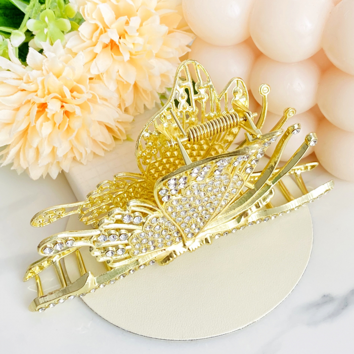 Clama Par Fluture Cristale, Accesorii Par, Clama Metal [9]