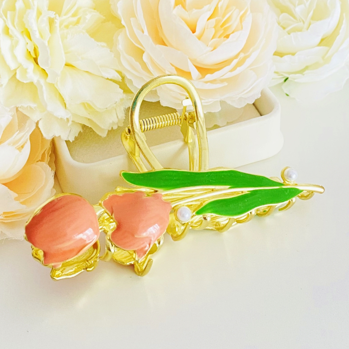 Clama Par Lalele & Perle, Accesorii Par, Clama Flori [6]