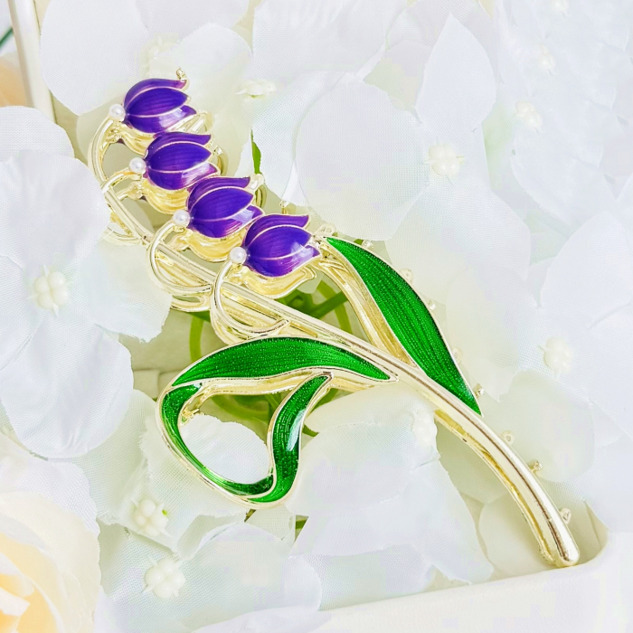 Clama Par Lacramioare Mov, Accesorii Par, Clama Metal [6]