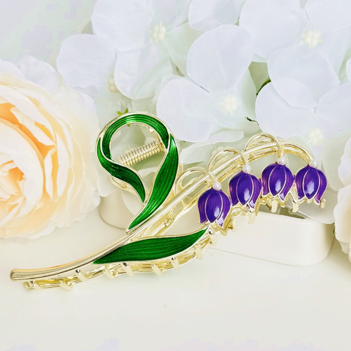 Clama Par Lacramioare Mov, Accesorii Par, Clama Metal [3]