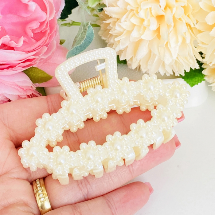 Clama Par Mini Flori Albe, Accesorii Par, Clame de Par [2]