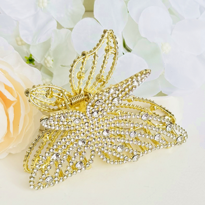 Clama Par Fluture Cristale XL, Accesorii Par, Clama Metal [8]