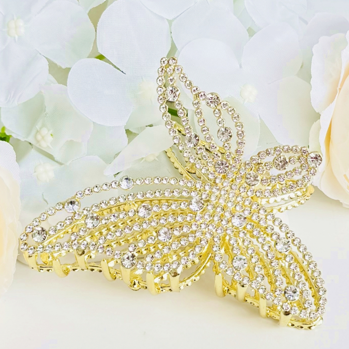 Clama Par Fluture Cristale XL, Accesorii Par, Clama Metal [4]