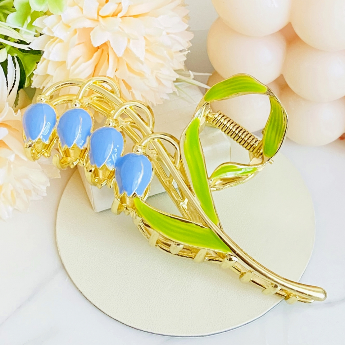 Clama Par Lacramioare Albastre, Accesorii Par, Clama metal [2]