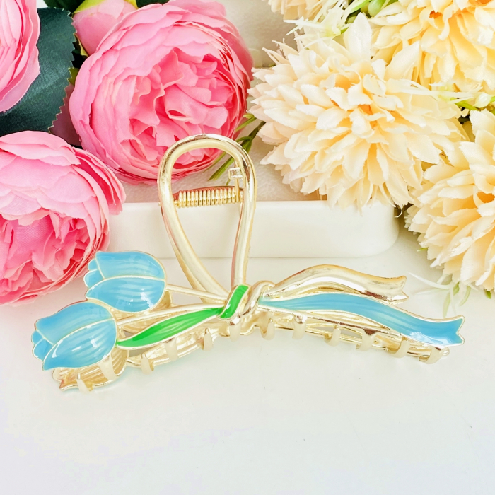 Clama Par Lalele Albastre,  Accesorii Par, Clama Metal [7]